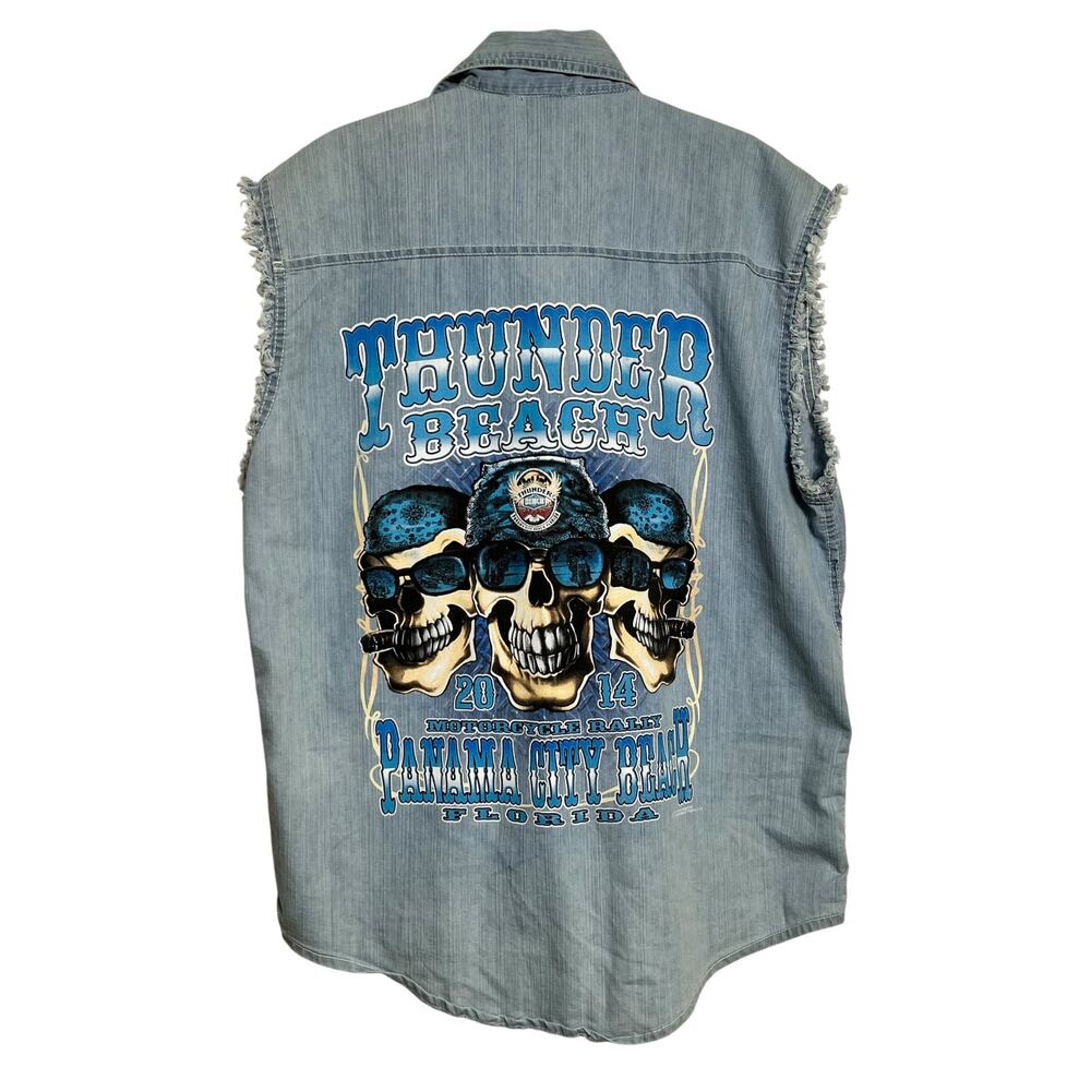 Bikerwear USA 2014 Panama‎ City Beach Thunder Beach M Sleeveless Shirt (2860)